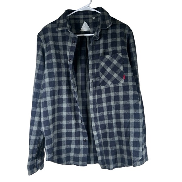 Altamont Men's Plaid Flannel Blue Gray Size Large - Picture 3 of 8